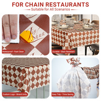 Nappe rectangulaire jetable en plastique à carreaux blancs lavande, résistante aux taches, indéchirable, écologique, personnalisable, moderne, pour le thé