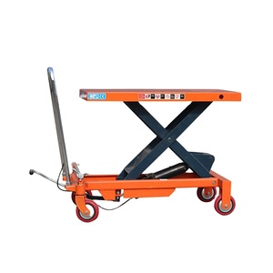 Jichuan <span class=keywords><strong>4</strong></span>-wiel hydraulische schaarheftafel 100cm capaciteit handmatige platformwagen 106kg gewicht - Product Image 5
