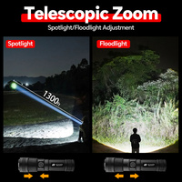Lampes de poche LED rechargeables, zoomables et 3 modes, étanches IP65, lampes de poche pour les urgences, l'extérieur, le camping, les pannes de courant