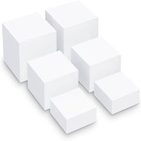Présentoir acrylique blanc Cube en papier Cupcake Fruit Dessert Buffet Boîte à cinq faces Boîte de présentation de gâteau Riser alimentaire