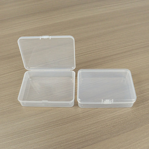 Transparent Plastic Rectangular Storage Box 11.5 X 8.5 X 2.8 Cm With Lid For Jewelry Card Hair Tie Packaging - Product Image 3