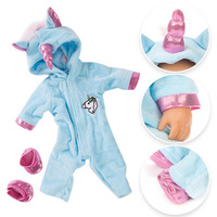 Jouets Songshan, poupées personnalisées, vêtements en tissu, petit pyjama licorne, chaussures, ensemble de vêtements pour poupées, accessoires