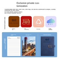 Carnet de notes professionnel A5 en stock pour la vente en gros, coffret cadeau de bureau ; Carnets en cuir PU personnalisés avec fermeture magnétique, 100 feuilles ; B5