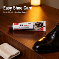 Crema para Limpiar Zapatos Negros, Estándar de Exportación Global, Tubo de 35g, Fácil de Limpiar, Unisex, Cumple con las Normas Internacionales de Seguridad Química