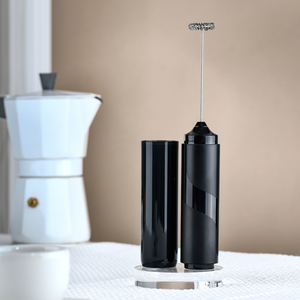 Bestseller Elektrischer wiederauf ladbarer Kaffee-Milchschäumer-Getränke mischer aus Edelstahl mit Ständer - Product Image 2