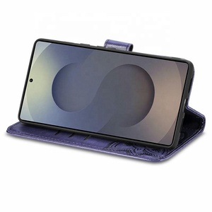 Custodia a Portafoglio per <span class=keywords><strong>Samsung</strong></span> S26 Ultra S25 S24 S23 con Porta Carte di Credito, in Pelle PU con Motivo Farfalla e Cinturino da Polso - Product Image 5