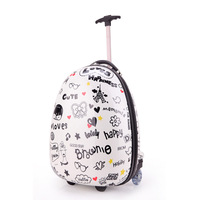 Voyage enfants Trolley sac continuer coque dure fermeture éclair valises à roulettes enfants roulant Spinner bagages Scooter valise