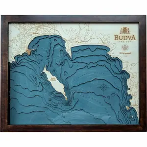 3D legno mappa