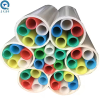 Qitian 12/10mm HDPE Microduct Bundle Conduct con protección de seguridad para sistema de soplado de aire interior Solución de red de fibra óptica