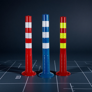 Columna de advertencia de barandilla irrompible suave de PU, poste de tráfico, poste de advertencia, poste de tráfico, delineador Flexible - Product Image 4