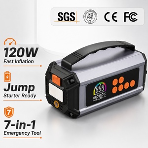 Arrancador de Coches Multifuncional, Inflador de Neumáticos, Compresor de Aire Portátil de 14.8V con Luz LED, Banco de Energía, Proveedor OEM ODM - Product Image 1