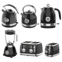 Appareil de cuisine électrique domestique long 4 tranches rétro mode grille-pain intelligent en grille-pain multifonction et bouilloire