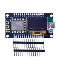 NodeMCU ESP8266 papan pengembangan dengan modul WiFi OLED, CH340G & ESP-12F 0.96 ", USB tipe-c