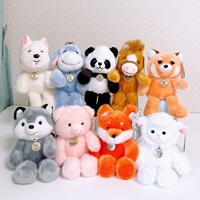 Boneka Beruang Kelinci Mia Lucu Berbulu Pendek, Mainan Boneka Isi Kapas 3D, Boneka Hewan Isi Kapas Custom