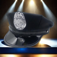Sombrero de Cosplay de oficial de policía adulto, accesorios de poliéster de estilo informal para puesta en escena, Gorras de fiesta de Halloween para festivo