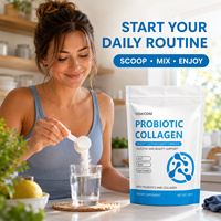 Collagène en poudre probiotique à marque privée pour adultes, favorisant un teint éclatant, une alimentation saine, haute solubilité, faible teneur en matières grasses, texture lisse