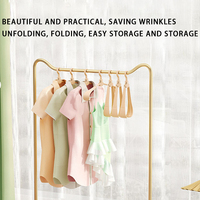 Cintre de voyage pliable instantané, flexible, à épaules larges, en plastique moulé par injection, porte-vêtements antidérapant sans trace pour armoire