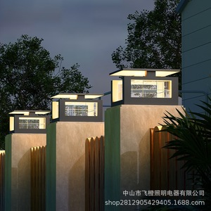Lampe solaire à pilier en acier inoxydable LED étanche pour villa, clôture, portail, cour, patio - Product Image 2