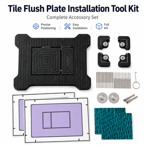 Kit d'outils d'installation pour plaque de chasse d'eau M3 pour réservoir encastré avec bouton-poussoir pour carrelage, accessoires de positionnement et de découpe - Product Image 2