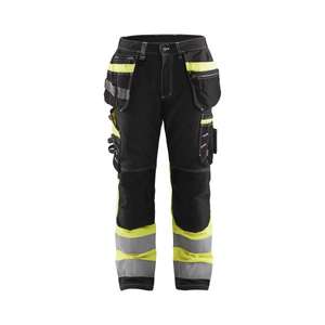 BLAKLADER - 179413709933C58 Hi-Vis <b>trousers</b> with <b>stretch</b> <b>Black</b>/Yellow - EAN 7330509767405 HI-VIS WORKWEAR - Product Image 1