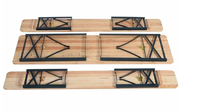 Ensemble table et bancs pliants en bois robuste de 180 cm pour usage extérieur en entrepôt et parc