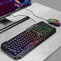 Fornorm — ensemble clavier et souris de jeu USB, rétro-éclairé rvb, couleur arc-en-ciel, pour Gamer