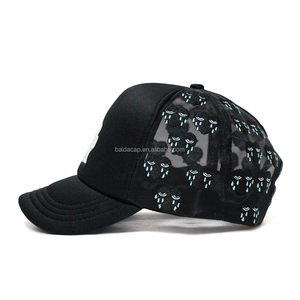 Toptan özel Logo Logo 5 Panel Gorras beyzbol şapkası kavisli ağız toptan siyah süet kap kulübü orijinal şapka