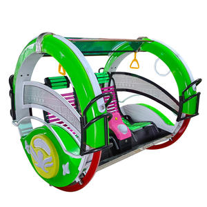 Leba-Voiture à bascule électrique double pour enfants, métal durable, anglais, pour centre commercial, décrochage chronométré. - Product Image 6