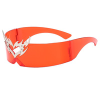 2025 mode Punk Y2K lunettes de soleil Spice Girls Hip Hop Punk sans monture futuriste lunettes de soleil envelopper autour d'une pièce nuances