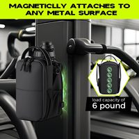 Sac de sport magnétique pour homme avec porte-bouteille, pochette pour téléphone, sac à bandoulière imperméable pour bouteille d'eau