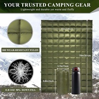 Couverture de camping en nylon ripstop ultra-mince 10D, super légère, compacte et pliable, pour hamac, sous-couverture, chaleur nocturne