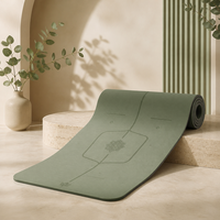 Tapis de yoga antidérapant en PU, longueur 183 cm, épaisseur 4,5 mm, avec sangle de transport, pour débutants, poses d'équilibre, entraînement à domicile et en classe