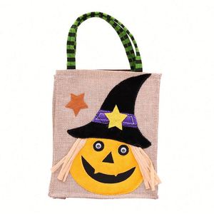 Bolsas de Regalo de Halloween Transfronterizas, Bolsas de Tela No Tejida con Adornos Decorativos, Diseño de Dulces y Calabazas, Artículos Festivos - Product Image 4