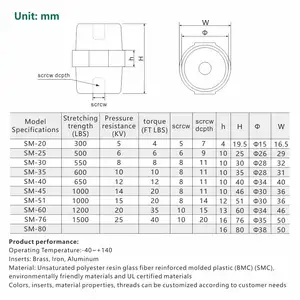 Timetric Laagspanning Isolator Dmc/Smc Isolatoren Bus Bar Sm Rail Standoff Isolator Ondersteuning