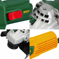 Meuleuse d'angle portable professionnelle industrielle pour bricolage et construction, avec interrupteur à glissière à actionnement électrique et disque de meulage