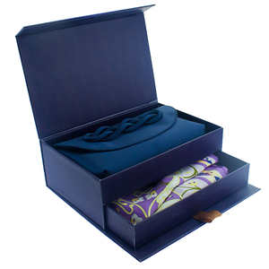 Elegant Double Layer Clothes Customized Tea Scarf Apparel Box Paper Packaging