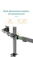 Support de moniteur double réglable KALOC DZ220-J avec une bonne qualité, compatible avec les écrans de 17 à 32 pouces, bras de moniteur double, support de moniteur de bureau