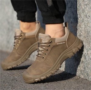 JIANKUN Chaussures <span class=keywords><strong>de</strong></span> sécurité confortables en cuir microfibre résistant à l'usure avec embout en acier Chaussures <span class=keywords><strong>de</strong></span> sécurité industrielles pour hommes femmes prix bon marché - Product Image 1