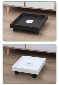 <span class=keywords><strong>Soucoupe</strong></span> rectangulaire pour plantes avec roulettes, base de pot de fleurs mobile à roulettes universelles pour plantes d'intérieur - Product Image 3