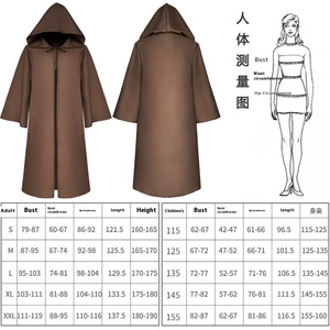 Disfraz Medieval de Disfraz con Capucha para Disfraz de Halloween, Capa de Monje Adulto, Guía de Mago, Ropa de Actuación, Teatro de Escenario - Product Image 6