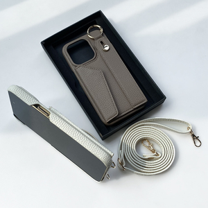 Mayorista PU Pebble Funda de teléfono de cuero Correa cruzada Monedero Ranura para tarjeta para Iphone 11 12 13 14 15 para Oppo <span class=keywords><strong>Xiaomi</strong></span> Pro Max - Product Image 3