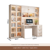 Meuble de bureau moderne et simple, table en bois intégrée, bibliothèque, bureau d'ordinateur, design de panneau, meubles pour la maison, étude, chambre à coucher, étudiant, commercial