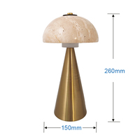 Lampe de table en marbre moderne et portable, rechargeable, petite lampe de chevet en marbre pour hôtels de luxe, restaurants