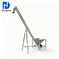 Nouvelle Ligne d'Assemblage de Trémies Carrées Convoyeur à Vis Incliné Semi-Automatique pour Poudres et Particules Capacité 200kg/h 380V Dong Hao