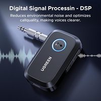 Adaptateur Bluetooth 5.4 UGREEN, appels mains libres et réduction du bruit, AUX 3,5 mm vers récepteur Bluetooth pour autoradio, haut-parleur domestique
