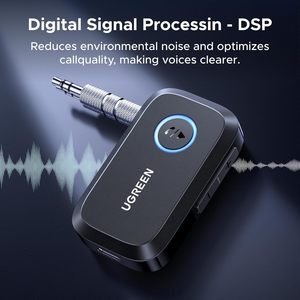 Adaptateur <span class=keywords><strong>Bluetooth</strong></span> 5.4 <span class=keywords><strong>UGREEN</strong></span>, appels mains libres et réduction du bruit, AUX 3,5 mm vers récepteur <span class=keywords><strong>Bluetooth</strong></span> pour autoradio, haut-parleur domestique - Product Image 3