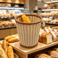 Kleurrijke handgemaakte ecovriendelijke geweven rotan baguette mand, broodhouder, waterdicht, voor keuken, eettafel, restaurant