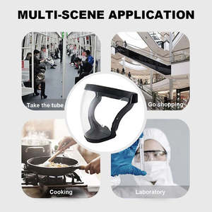 Masker Wajah penuh transparan, pelindung wajah Anti kabut, Anti angin, Anti cipratan, perisai wajah penuh transparan dengan filter - Product Image 3