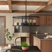 Lustre LED vintage créatif en fer en forme de tambour pour cuisine, restaurant, chambre, couloir - Idéal pour l'éclairage transfrontalier Wayfair