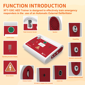 Defibrillatore Trainer AED con Telecomando, Dispositivo di Addestramento per Defibrillatore Esterno Automatico XFT Professional 120C, Formazione RCP - Product Image 4